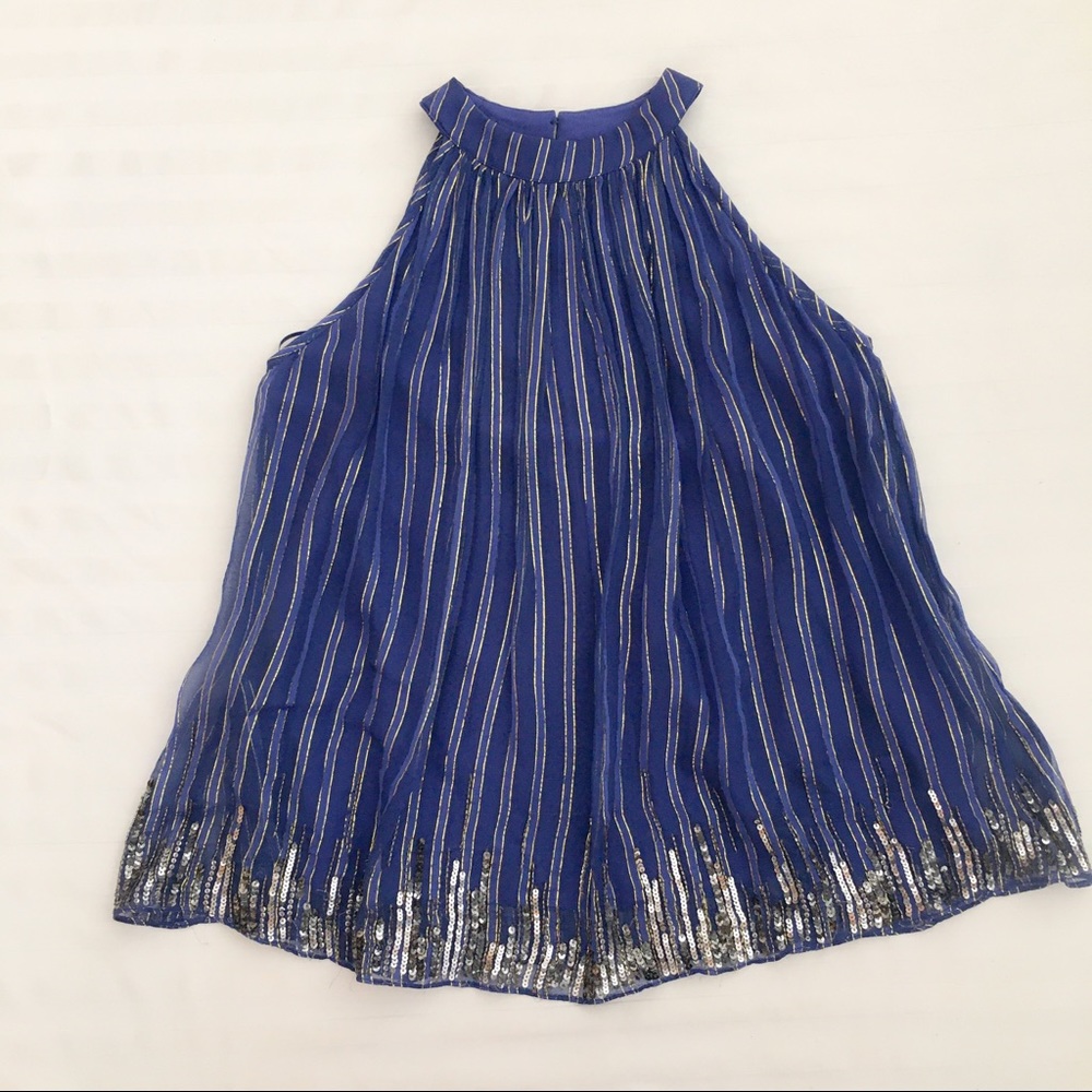 NWT Anthropologie Ranna Gill High Neck Sequins Top